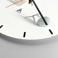 Clock face with lines