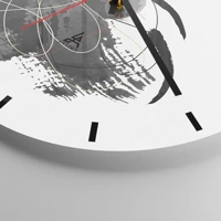 Clock face with lines