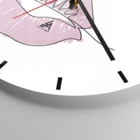 Clock face with lines