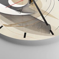 Clock face with lines