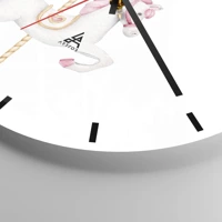 Clock face with lines