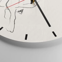 Clock face with lines