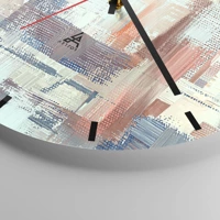 Clock face with lines