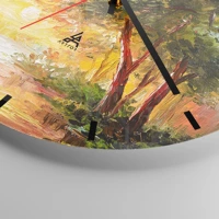 Clock face with lines