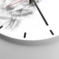 Clock face with lines