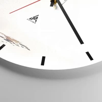 Clock face with lines