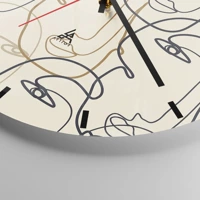 Clock face with lines