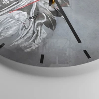 Clock face with lines