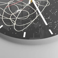 Clock face with lines