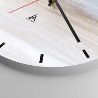 Clock face with lines