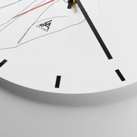 Clock face with lines