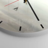 Clock face with lines