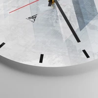 Clock face with lines