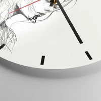 Clock face with lines