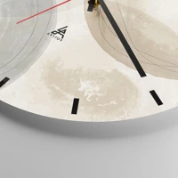 Clock face with lines