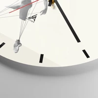 Clock face with lines