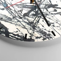 Clock face with lines