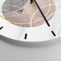 Clock face with lines