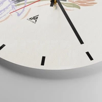 Clock face with lines