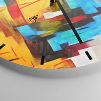 Clock face with lines