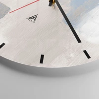 Clock face with lines