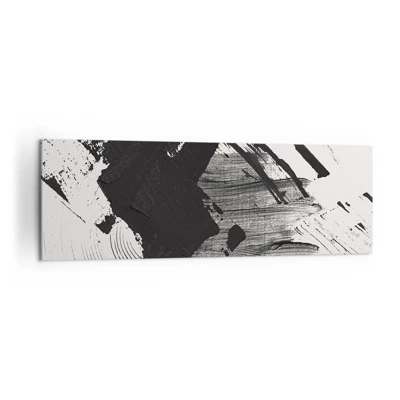 Canvas picture - Abstract - Expression of Black - 160x50 cm