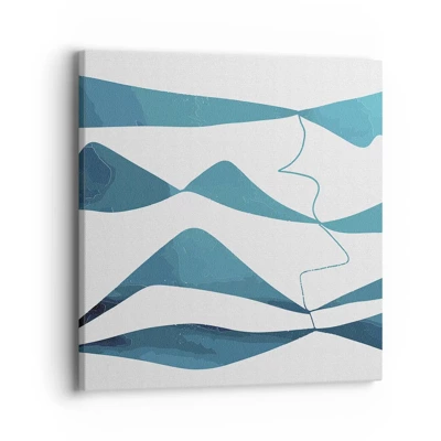 Canvas picture - Abstract: Turquoise Relation - 40x40 cm