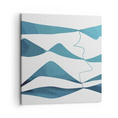 Canvas picture - Abstract: Turquoise Relation - 50x50 cm