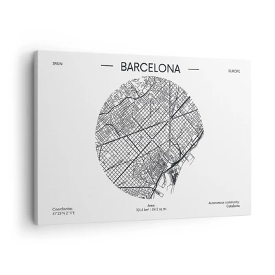 Canvas picture - Anatomy of Barcelona - 70x50 cm