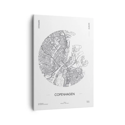 Canvas picture - Anatomy of Copenhagen - 50x70 cm