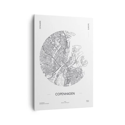 Canvas picture - Anatomy of Copenhagen - 70x100 cm