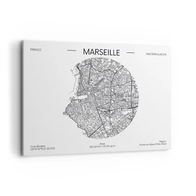 Canvas picture - Anatomy of Marseille - 100x70 cm