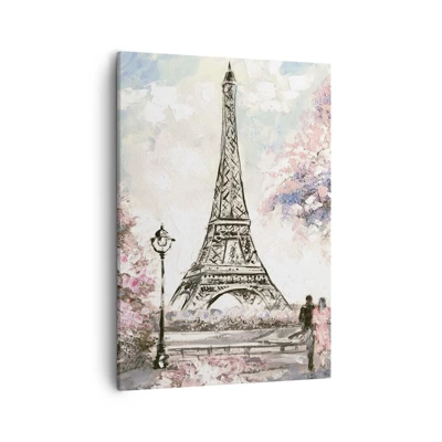 Canvas picture - April Walk in Paris - 50x70 cm