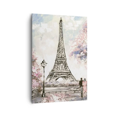 Canvas picture - April Walk in Paris - 70x100 cm