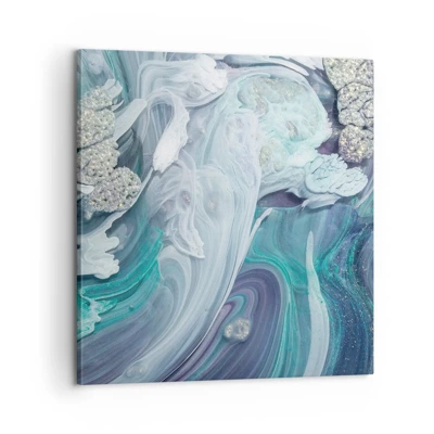 Canvas picture Arttor 60x60 cm - Currents of Blue - Abstraction, Art, Modern Pattern, Artistic Art, Graphics, For living-room, For bedroom, White, Violet, Horizontal, Canvas
, AC60x60-4726