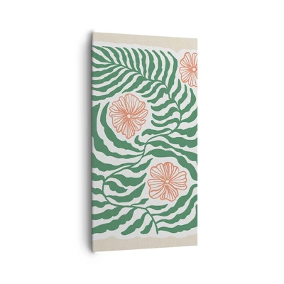 Canvas picture - Blossoming in Green - 65x120 cm