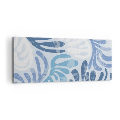 Canvas picture - Blue Ferns - 100x40 cm