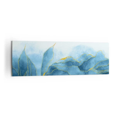 Canvas picture - Blue In Gold - 160x50 cm