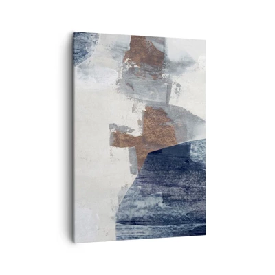 Canvas picture - Blue and Brown Shapes - 50x70 cm