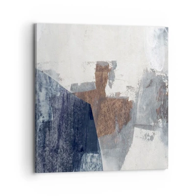 Canvas picture - Blue and Brown Shapes - 70x70 cm