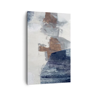 Canvas picture - Blue and Brown Shapes - 80x120 cm