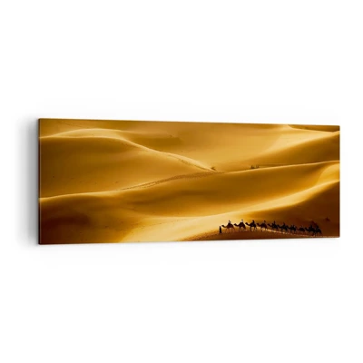Canvas picture - Caravan on the Waves of a Desert - 140x50 cm