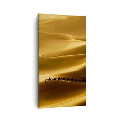 Canvas picture - Caravan on the Waves of a Desert - 45x80 cm