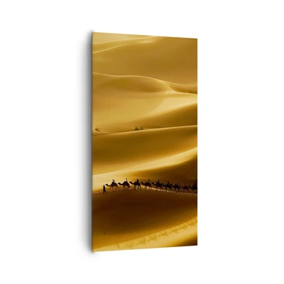 Canvas picture - Caravan on the Waves of a Desert - 65x120 cm