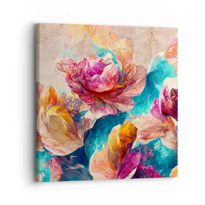 Canvas picture - Colourful Splendour of a Bouquet - 30x30 cm