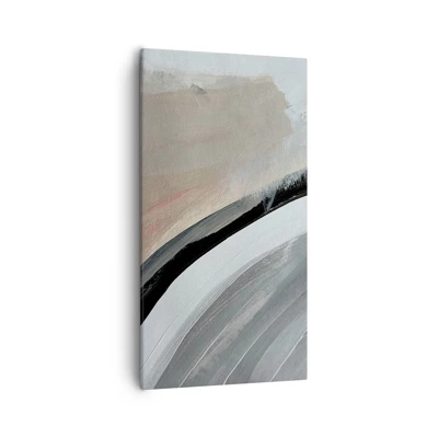 Canvas picture - Composition: Arc of Black and Grey - 55x100 cm