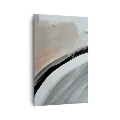 Canvas picture - Composition: Arc of Black and Grey - 80x120 cm