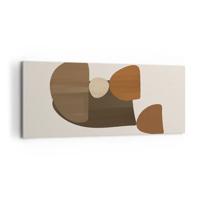Canvas picture - Composition in Brown - 100x40 cm