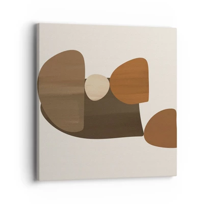 Canvas picture - Composition in Brown - 40x40 cm