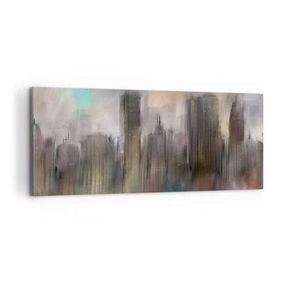 Canvas picture - Composition of Steel, Stone and Fog - 100x40 cm